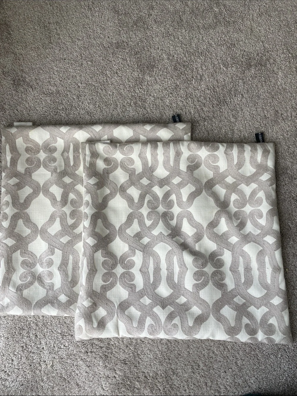 Neutral Geo Pattern Decorative Pillow Covers - Set of 2